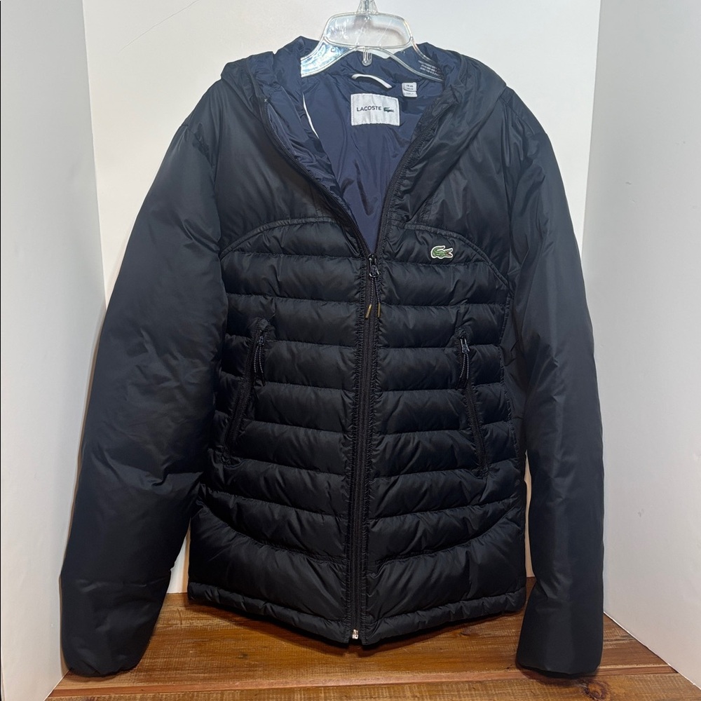 Lacoste Womens Hooded Puffer Jacket Excellent Condition! FR 45  US extra small